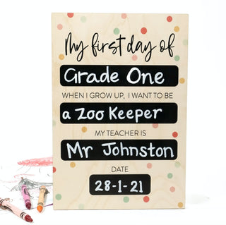 First Day Milestone Boards - Arlo & Co