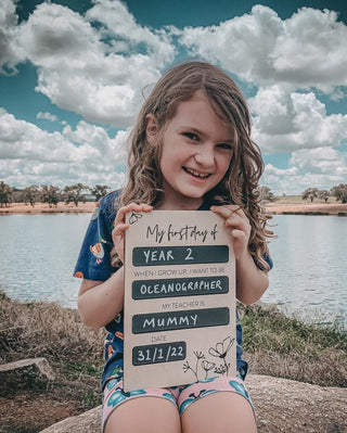 First Day Milestone Boards - Arlo & Co