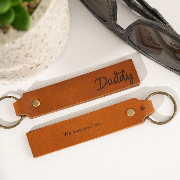 Leather online key tags