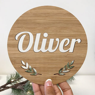 Round Customised Name Plaque - Arlo and Co