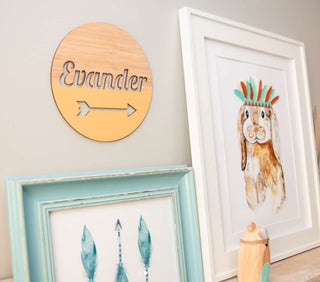 Round Customised Name Plaque - Arlo & Co