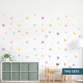 Hearts Decal Set - pastels
