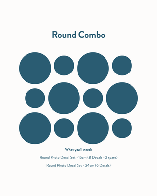Round Photo Decal Set - 15cm - Arlo and Co