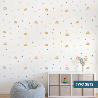 Rainbow Confetti Sparkle Decals
