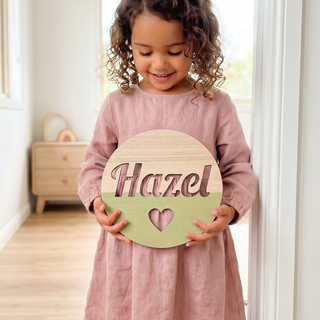 Round Customised Name Plaque - Arlo and Co