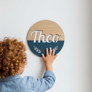 Round Customised Name Plaque - Arlo and Co
