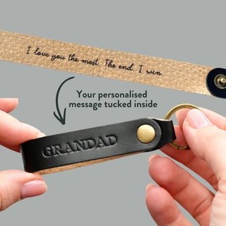Personalised Leather Keytag For Him
