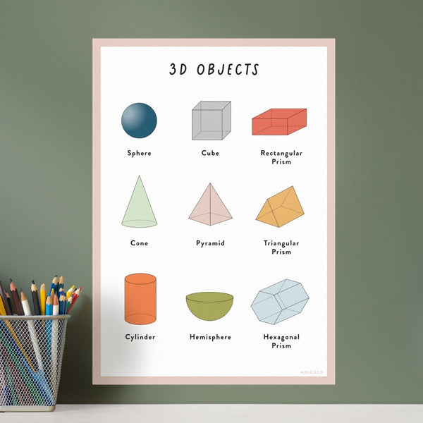 3D Objects Wall Decal