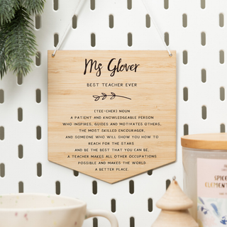 Teacher Definition Plaque - Arlo and Co