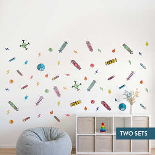 Skateboards Wall Decal Set