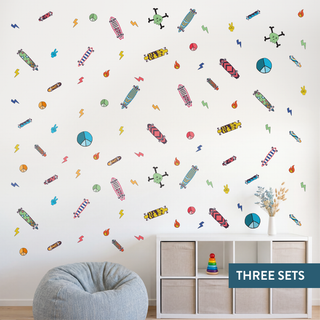 Skateboards Wall Decal Set