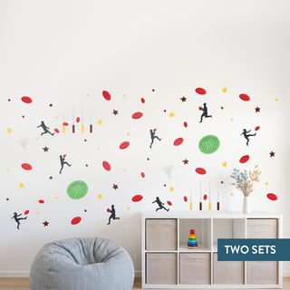 Footy Fever Wall Decal Set