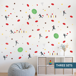 Footy Fever Wall Decal Set