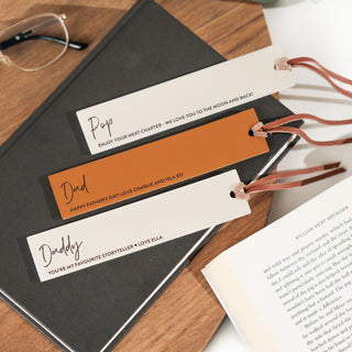 Personalised Leather Bookmark For Him - Arlo and Co