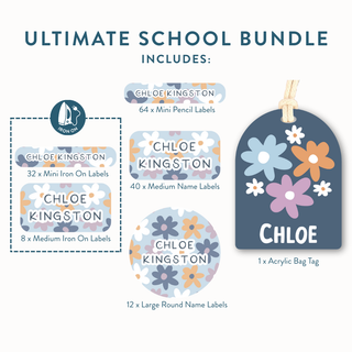 Ultimate School Bundle (Name Labels, Bag Tag & Iron On Labels)