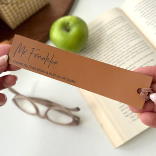 Personalised Leather Bookmark - Arlo and Co