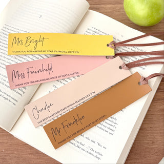 Personalised Leather Bookmark - Arlo and Co
