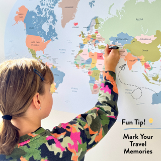 World Map Removable Wall Decal - Arlo and Co