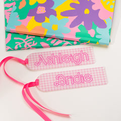 Pink Gingham Bookmark - Arlo and Co