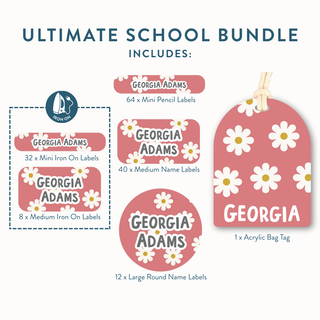 Ultimate School Bundle (Name Labels, Bag Tag & Iron On Labels)