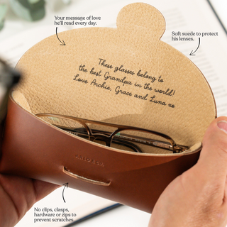Personalised Leather Glasses Case - Arlo and Co