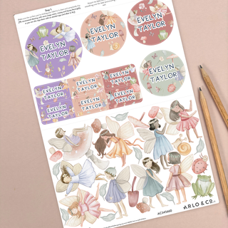 Name Labels - FUN PACK with stickers! - Arlo and Co