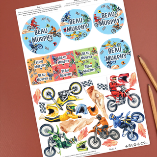 Name Labels - FUN PACK with stickers! - Arlo and Co