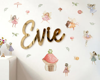 Gold Mirror Name Plaque - 5 Fonts, 3 Sizes - Arlo and Co