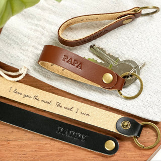 Personalised Leather Keytag For Him