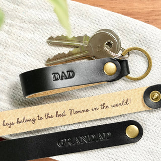 Personalised Leather Keytag For Him