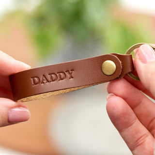 Personalised Leather Keytag For Him