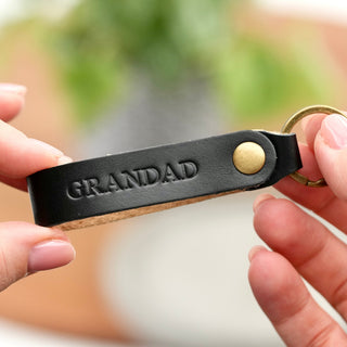 Personalised Leather Keytag For Him