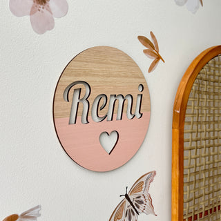 Round Customised Name Plaque - Arlo and Co
