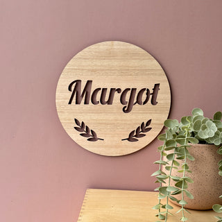 Round Customised Name Plaque - Arlo and Co