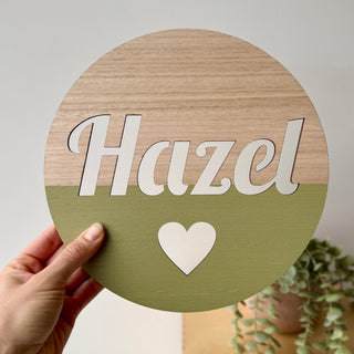 Round Customised Name Plaque - Arlo and Co