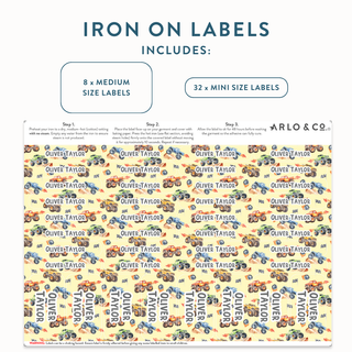 Iron On (PATTERN) Name Labels