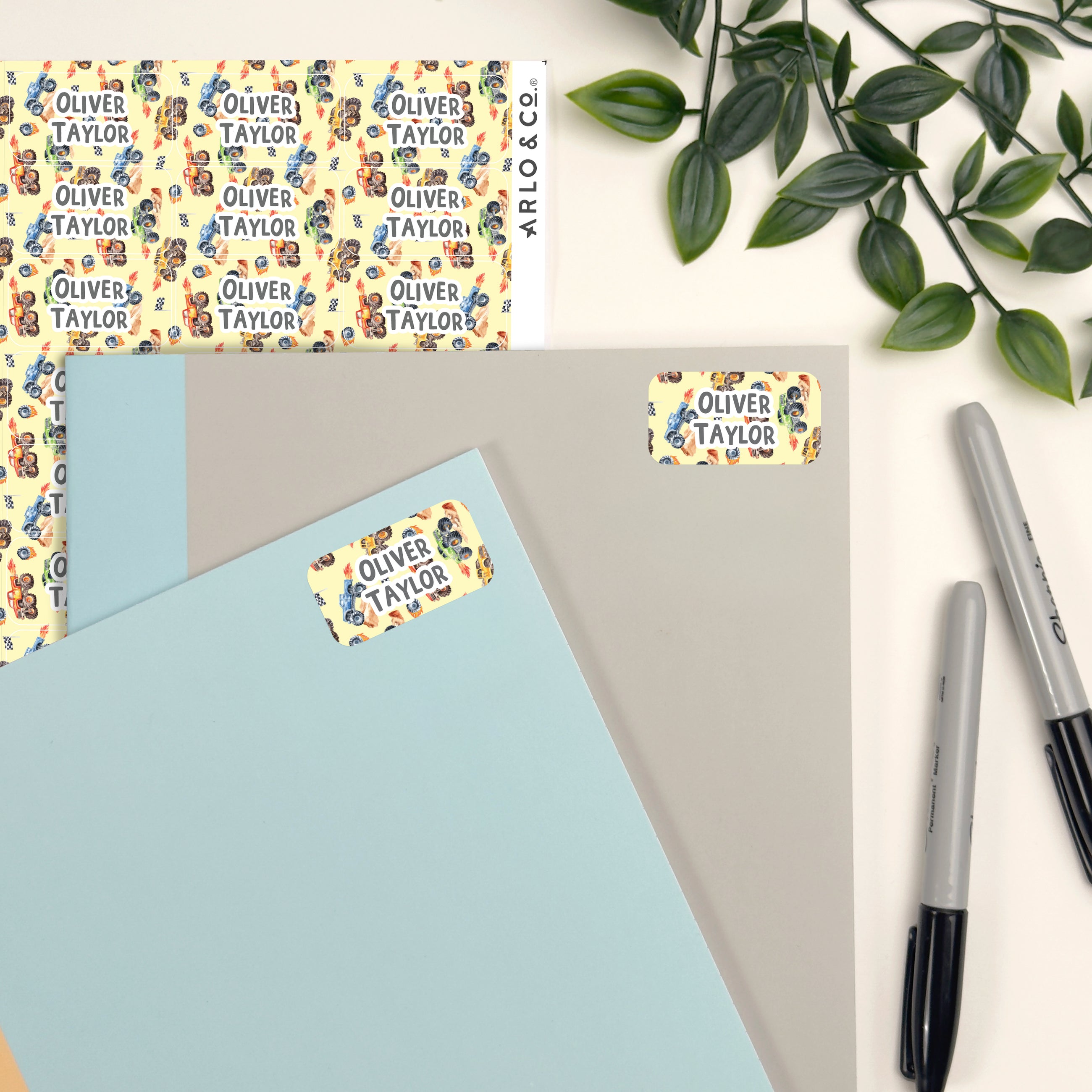 Medium (PATTERN) Stickers - 48 Name Labels – Arlo & Co