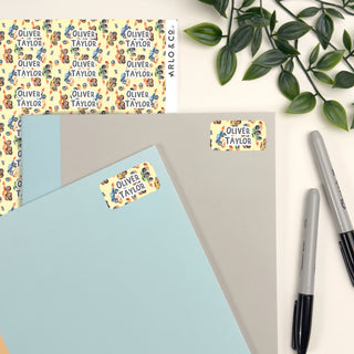 Medium (PATTERN) Stickers - 48 Name Labels