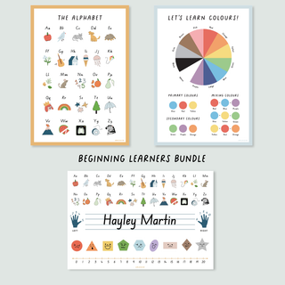 Beginning Learners Decal Bundle - personalised - Arlo and Co