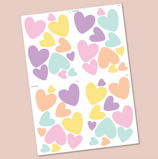 Hearts Decal Set - pastels - Arlo and Co