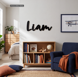 Matte Black Name Plaque - 5 Fonts, 3 Sizes