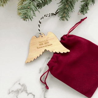 Luxe Angel Wing Ornament - Arlo and Co