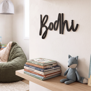 Matte Black Name Plaque - 5 Fonts, 3 Sizes