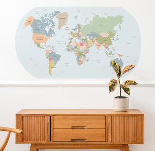 World Map Removable Wall Decal - Arlo and Co