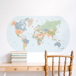 World Map Removable Wall Decal - Arlo and Co