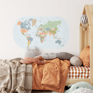 World Map Removable Wall Decal - Arlo and Co