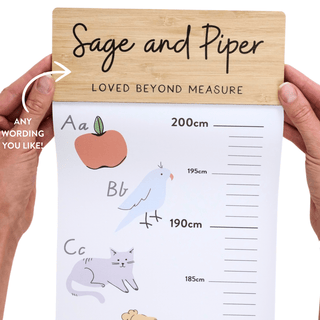 Height Chart - Alphabet - Arlo & Co