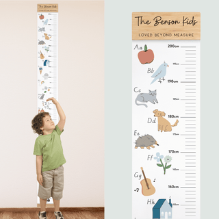 Height Chart - Alphabet - Arlo & Co