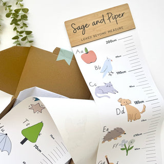 Height Chart - Alphabet - Arlo & Co