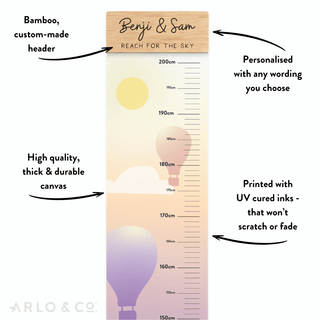 Height Chart - Balloons (colourful) - Arlo & Co